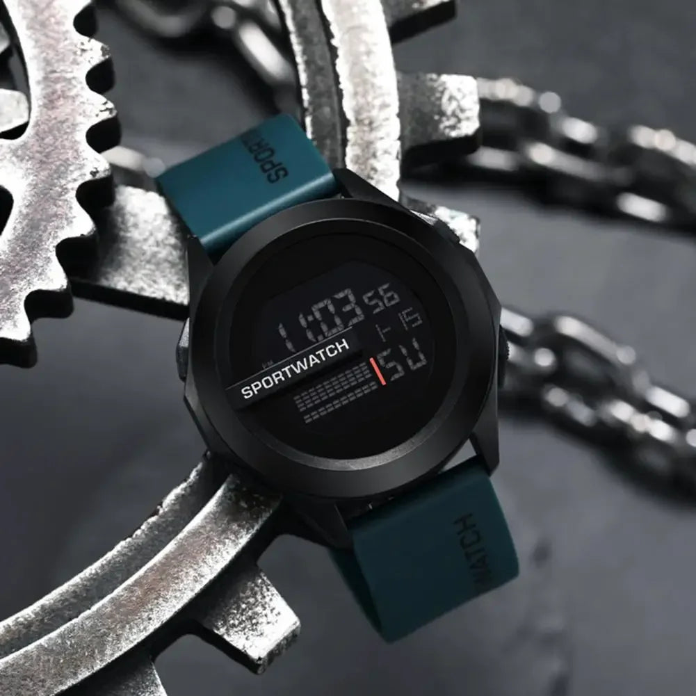 **Herren-Sportuhr mit Alarmfunktion – Multifunktionale LED-Digitaluhr, wasserdichte elektronische Sportuhr für Herren mit Fitnessfunktionen**