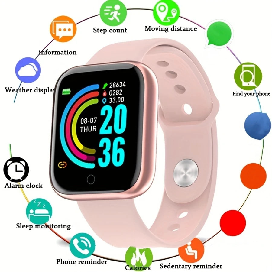**Smartwatch für Damen und Herren – Intelligente Armbanduhr mit Nachrichtenfunktion und Fitness-Tracker, kompatibel mit Android und iOS, ideales Geburtstagsgeschenk**
