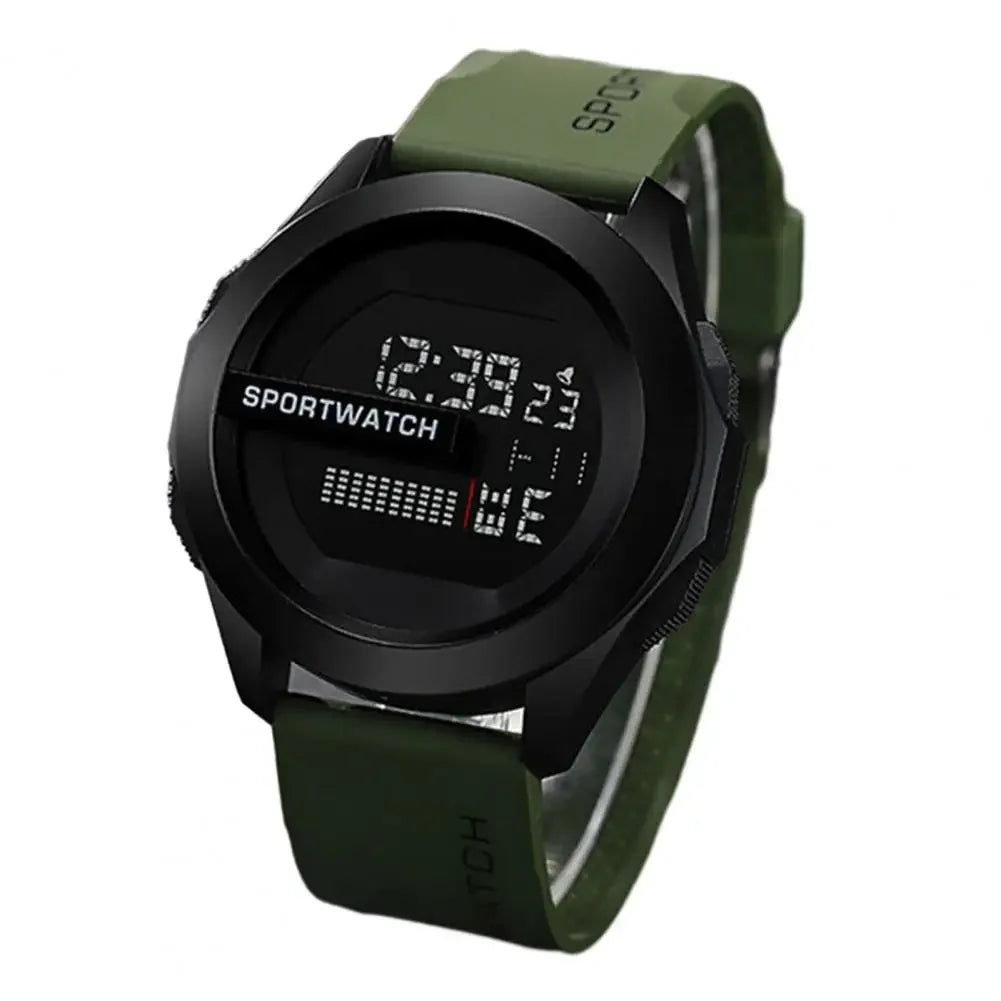 **Herren-Sportuhr mit Alarmfunktion – Multifunktionale LED-Digitaluhr, wasserdichte elektronische Sportuhr für Herren mit Fitnessfunktionen**