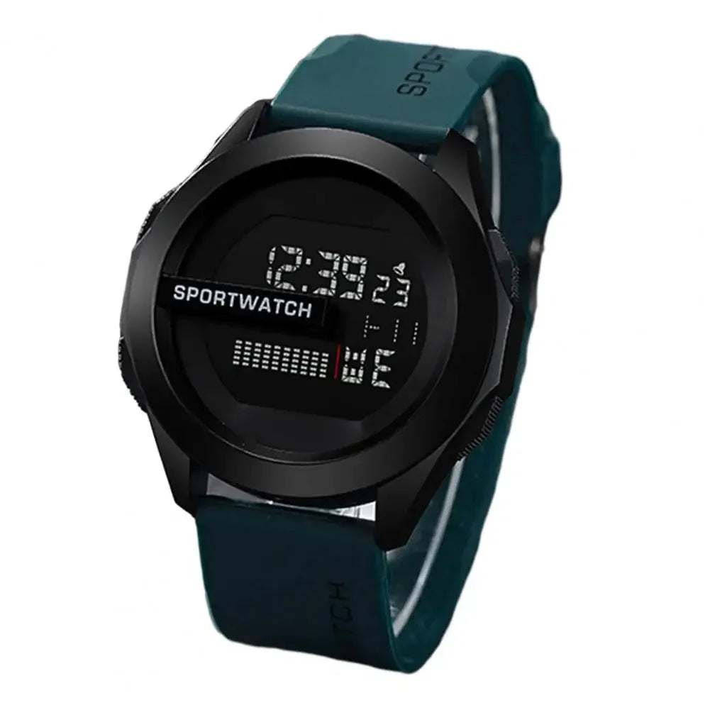 **Herren-Sportuhr mit Alarmfunktion – Multifunktionale LED-Digitaluhr, wasserdichte elektronische Sportuhr für Herren mit Fitnessfunktionen**
