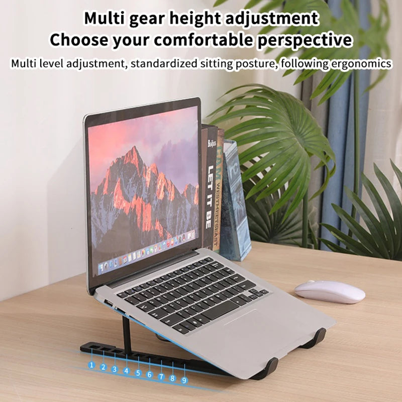 Zusammenklappbarer Laptop-Kühlständer mit 1 Lüfter, tragbares Notebook-Kühlpad mit verstellbarem Ständer zur Erhöhung des Laptops.