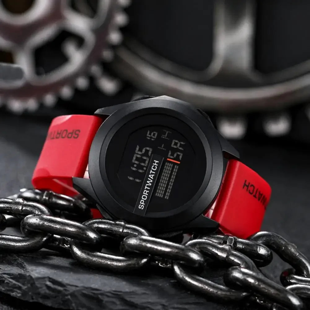 **Herren-Sportuhr mit Alarmfunktion – Multifunktionale LED-Digitaluhr, wasserdichte elektronische Sportuhr für Herren mit Fitnessfunktionen**